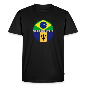 Barbados flag Barbadian bayan - Men's Premium Organic T-Shirt - black - Front - Nico (187cm)