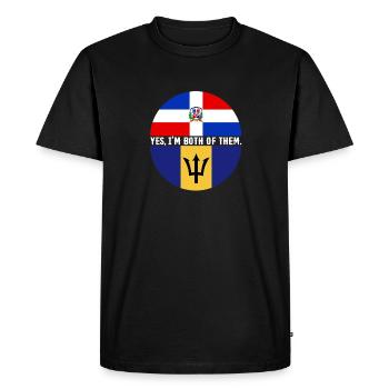 Barbados flag Barbadian bayan - Men's Premium Organic T-Shirt - black - Front - Nico (187cm)