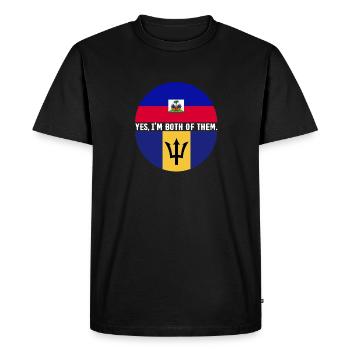 Barbados flag Barbadian bayan - Men's Premium Organic T-Shirt - black - Front - Nico (187cm)