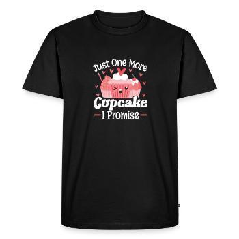 Pâtisserie Boulangerie Boulanger Drôle juste un cupcake de plus I - T-shirt Premium bio Homme - noir - Devant - Nico (187cm)