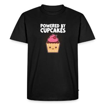Propulsé par Cupcakes Drôle de pâtissier Baker Chef pâtissier Cuisson - T-shirt Premium bio Homme - noir - Devant - Nico (187cm)