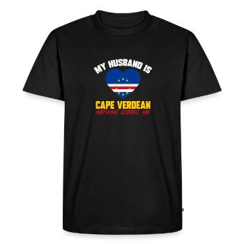 Drapeau du Cap-Vert Drapeau du Cap-Vert - T-shirt Premium bio Homme - noir - Devant - Nico (187cm)