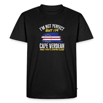 Drapeau du Cap-Vert Drapeau du Cap-Vert - T-shirt Premium bio Homme - noir - Devant - Nico (187cm)