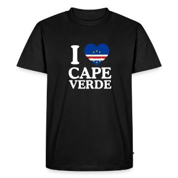 Drapeau du Cap-Vert Drapeau du Cap-Vert - T-shirt Premium bio Homme - noir - Devant - Nico (187cm)