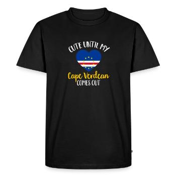 Drapeau du Cap-Vert Drapeau du Cap-Vert - T-shirt Premium bio Homme - noir - Devant - Nico (187cm)