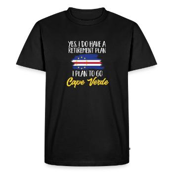 Drapeau du Cap-Vert Drapeau du Cap-Vert - T-shirt Premium bio Homme - noir - Devant - Nico (187cm)