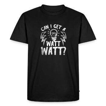 Puis-je obtenir un électricien Watt Watt - T-shirt Premium bio Homme - noir - Devant - Nico (187cm)