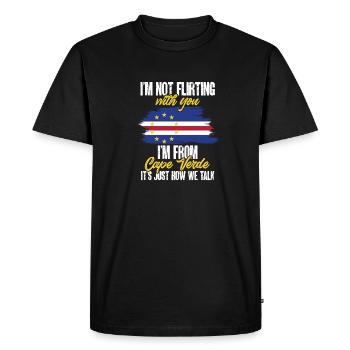 Drapeau du Cap-Vert Drapeau du Cap-Vert - T-shirt Premium bio Homme - noir - Devant - Nico (187cm)