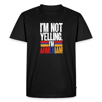 Drapeau arménien Arménie - T-shirt Premium bio Homme - noir - Devant - Nico (187cm)