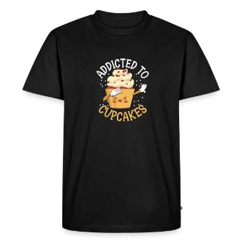 Dabbing Cupcakes Mignon Chef Pâtissier Enfants - T-shirt Premium bio Homme - noir - Devant - Nico (187cm)
