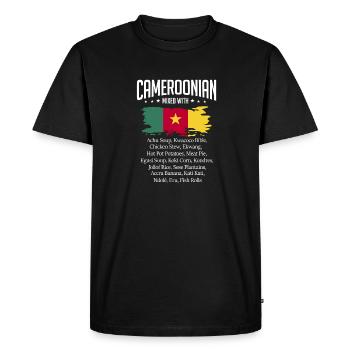 Flag of Cameroon Cameroon - Men's Premium Organic T-Shirt - black - Front - Nico (187cm)