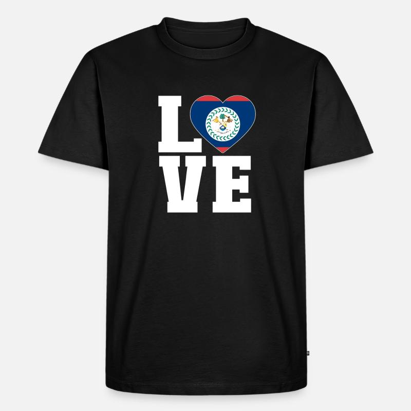 Belize Flagge Belizer - Männer Premium Bio T-Shirt - Schwarz