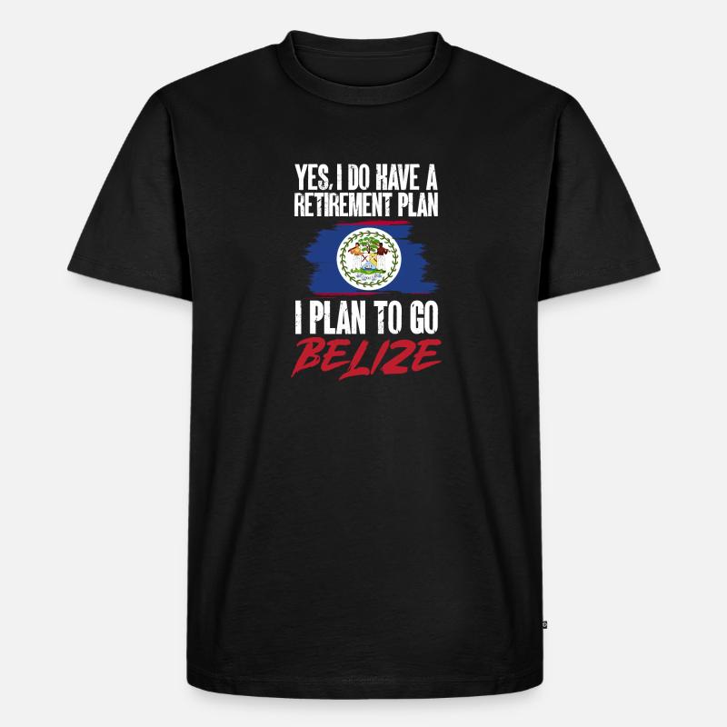 Belize Flagge Belizer - Männer Premium Bio T-Shirt - Schwarz