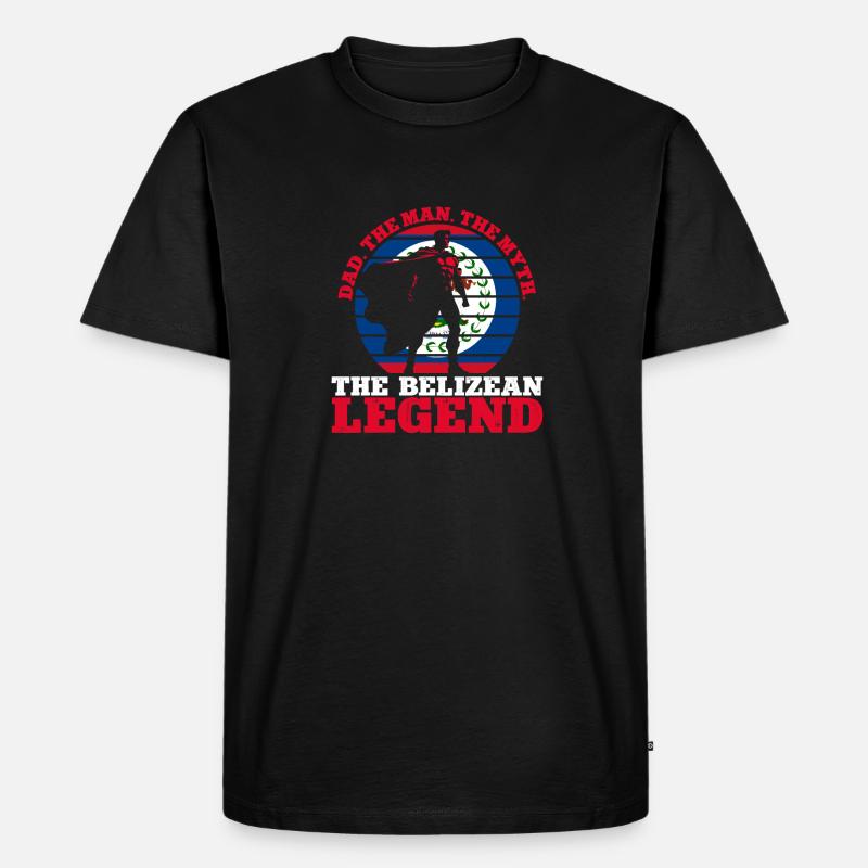 Belize Flagge Belizer - Männer Premium Bio T-Shirt - Schwarz