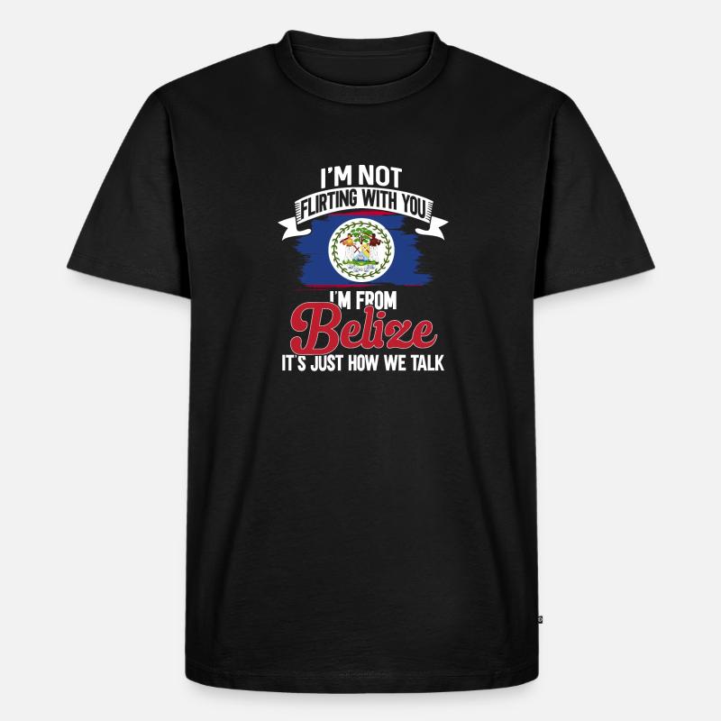 Belize Flagge Belizer - Männer Premium Bio T-Shirt - Schwarz