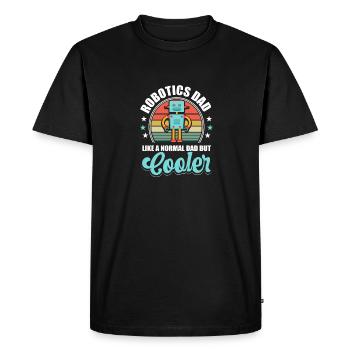 Vintage Droid Builder Robotics Papa Père Rétro - T-shirt Premium bio Homme - noir - Devant - Nico (187cm)