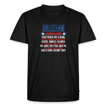 Belize Flag Belizean - Men's Premium Organic T-Shirt - black - Front - Nico (187cm)