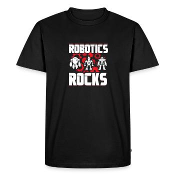 Cool Robotics Rocks Cute Droid Builder Build Robot - T-shirt Premium bio Homme - noir - Devant - Nico (187cm)