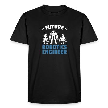 Droid Builder Future Robotics Engineer School Buil - T-shirt Premium bio Homme - noir - Devant - Nico (187cm)