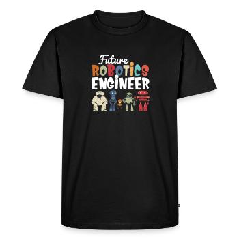 Cool Build Robot Future Robotics Engineer Kids Dro - Men's Premium Organic T-Shirt - black - Front - Nico (187cm)