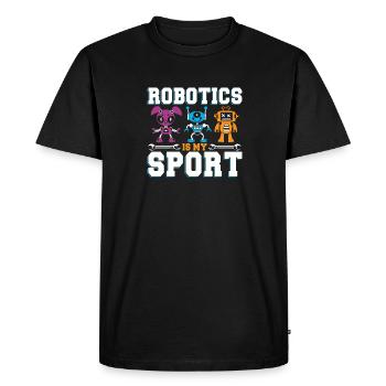 Drôle de robotique cool est mon sport droid builder buil - T-shirt Premium bio Homme - noir - Devant - Nico (187cm)