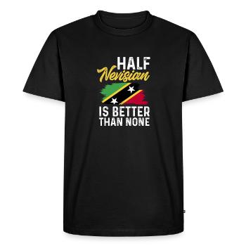 Flag of Saint Kitts and Nevis - Men's Premium Organic T-Shirt - black - Front - Nico (187cm)