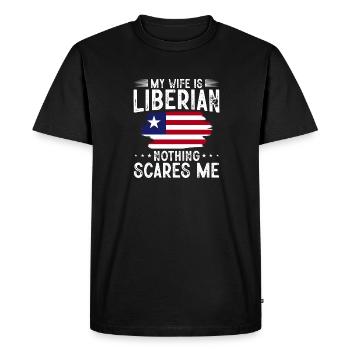 Drapeau du Libéria Libériens - T-shirt Premium bio Homme - noir - Devant - Nico (187cm)