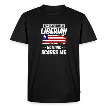 Drapeau du Libéria Libériens - T-shirt Premium bio Homme - noir - Devant - Nico (187cm)