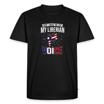 Drapeau du Libéria Libériens - T-shirt Premium bio Homme - noir - Devant - Nico (187cm)