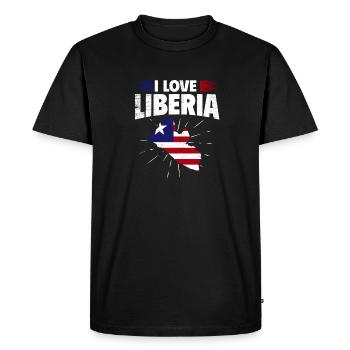 Drapeau du Libéria Libériens - T-shirt Premium bio Homme - noir - Devant - Nico (187cm)
