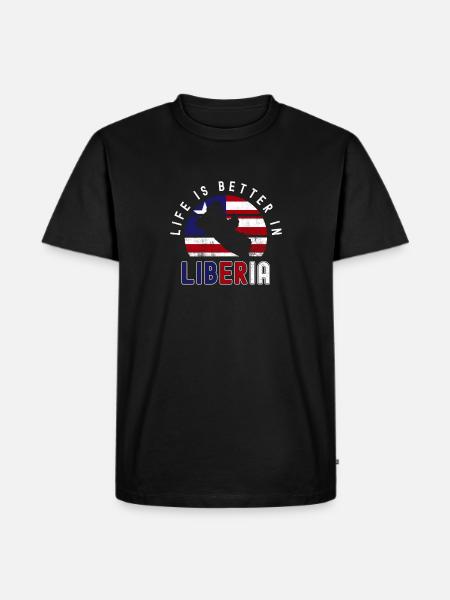 Liberia Flag Liberians - Men's Premium Organic T-Shirt - black