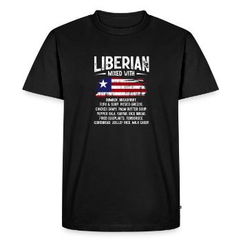 Drapeau du Libéria Libériens - T-shirt Premium bio Homme - noir - Devant - Nico (187cm)