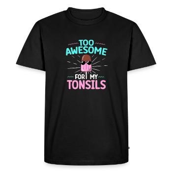 Tonsillectomy, recovery, tonsillectomy - Men's Premium Organic T-Shirt - black - Front - Nico (187cm)