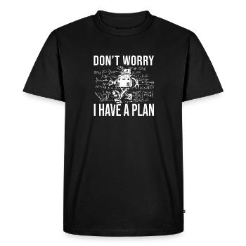 Les enfants j’ai un plan de robotique scolaire construisent un robot - T-shirt Premium bio Homme - noir - Devant - Nico (187cm)