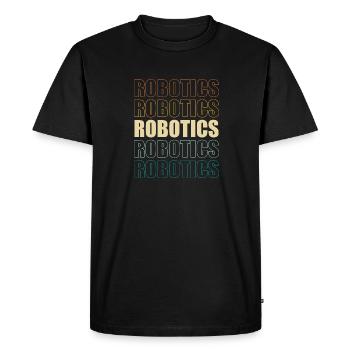 Vintage droïde constructeur rétro construire robotique robot - T-shirt Premium bio Homme - noir - Devant - Nico (187cm)