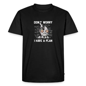 Robotique Construire Robot Les enfants ne s’inquiètent pas, j’ai un pla - T-shirt Premium bio Homme - noir - Devant - Nico (187cm)