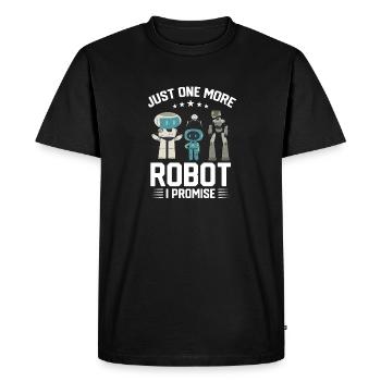 Droid Builder Juste un robot de plus, je vous le promets, drôle - T-shirt Premium bio Homme - noir - Devant - Nico (187cm)