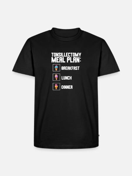 Tonsillectomy, recovery, tonsillectomy - Men's Premium Organic T-Shirt - black