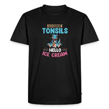 Tonsillectomy, recovery, tonsillectomy - Men's Premium Organic T-Shirt - black - Front - Nico (187cm)