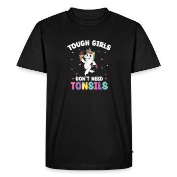 Tonsillectomy, recovery, tonsillectomy - Men's Premium Organic T-Shirt - black - Front - Nico (187cm)