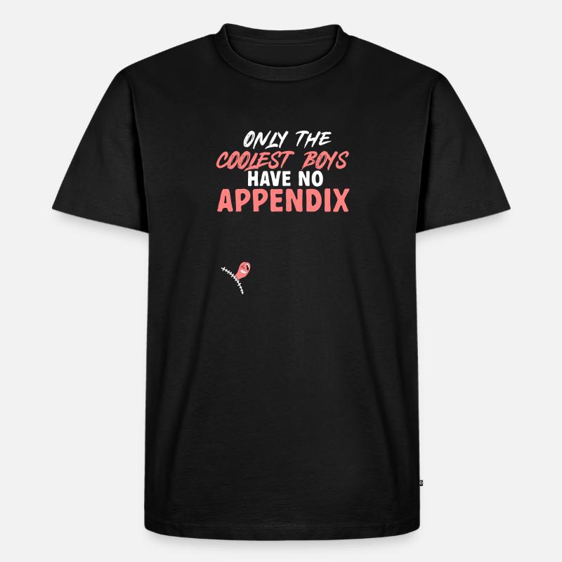 Blinddarm Operation Blinddarmentzündung - Männer Premium Bio T-Shirt - Schwarz