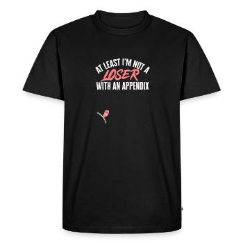 Appendicectomie Appendicite - T-shirt Premium bio Homme - noir - Devant - Nico (187cm)