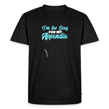 Appendicectomie Appendicite - T-shirt Premium bio Homme - noir - Devant - Nico (187cm)