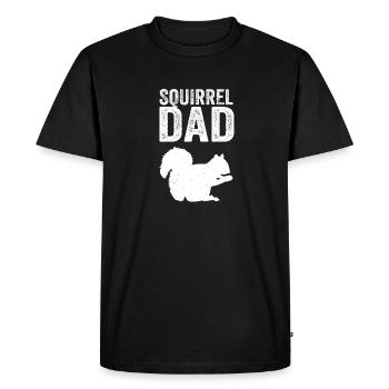 Forest Animal Men Cool Squirrel Dad Father - Men's Premium Organic T-Shirt - black - Front - Nico (187cm)