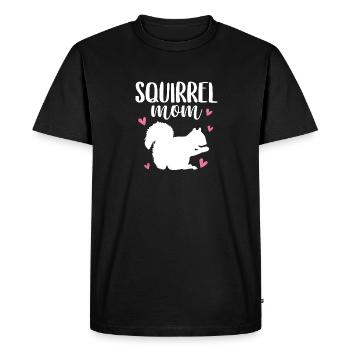 Squirrel Mom Mother's Day Women Rodent Forest Anim - Men's Premium Organic T-Shirt - black - Front - Nico (187cm)