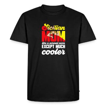 Sicily Flag Italy Sicily - Men's Premium Organic T-Shirt - black - Front - Nico (187cm)
