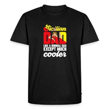 Sicily Flag Italy Sicily - Men's Premium Organic T-Shirt - black - Front - Nico (187cm)
