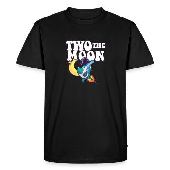 2nd Birthday Party Theme Outer Space Two The Moon - Men's Premium Organic T-Shirt - black - Front - Nico (187cm)
