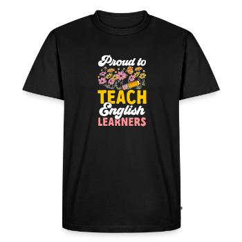 Teacher English Second Language Foreign Language - Men's Premium Organic T-Shirt - black - Front - Nico (187cm)