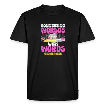 Teacher English Second Language Foreign Language - Men's Premium Organic T-Shirt - black - Front - Nico (187cm)